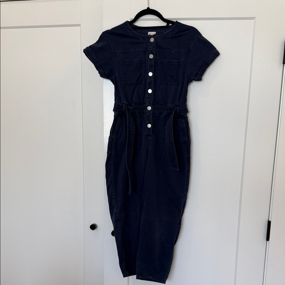 Abercrombie Kids Navy Button-Up Jean Jumper